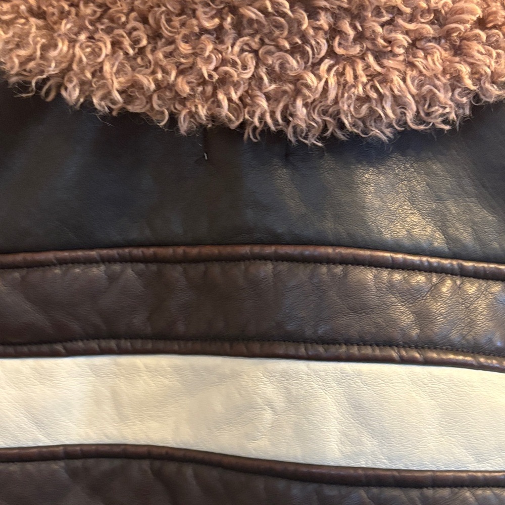 Brown and Cream Faux Fur Vest - Picture 10 of 12